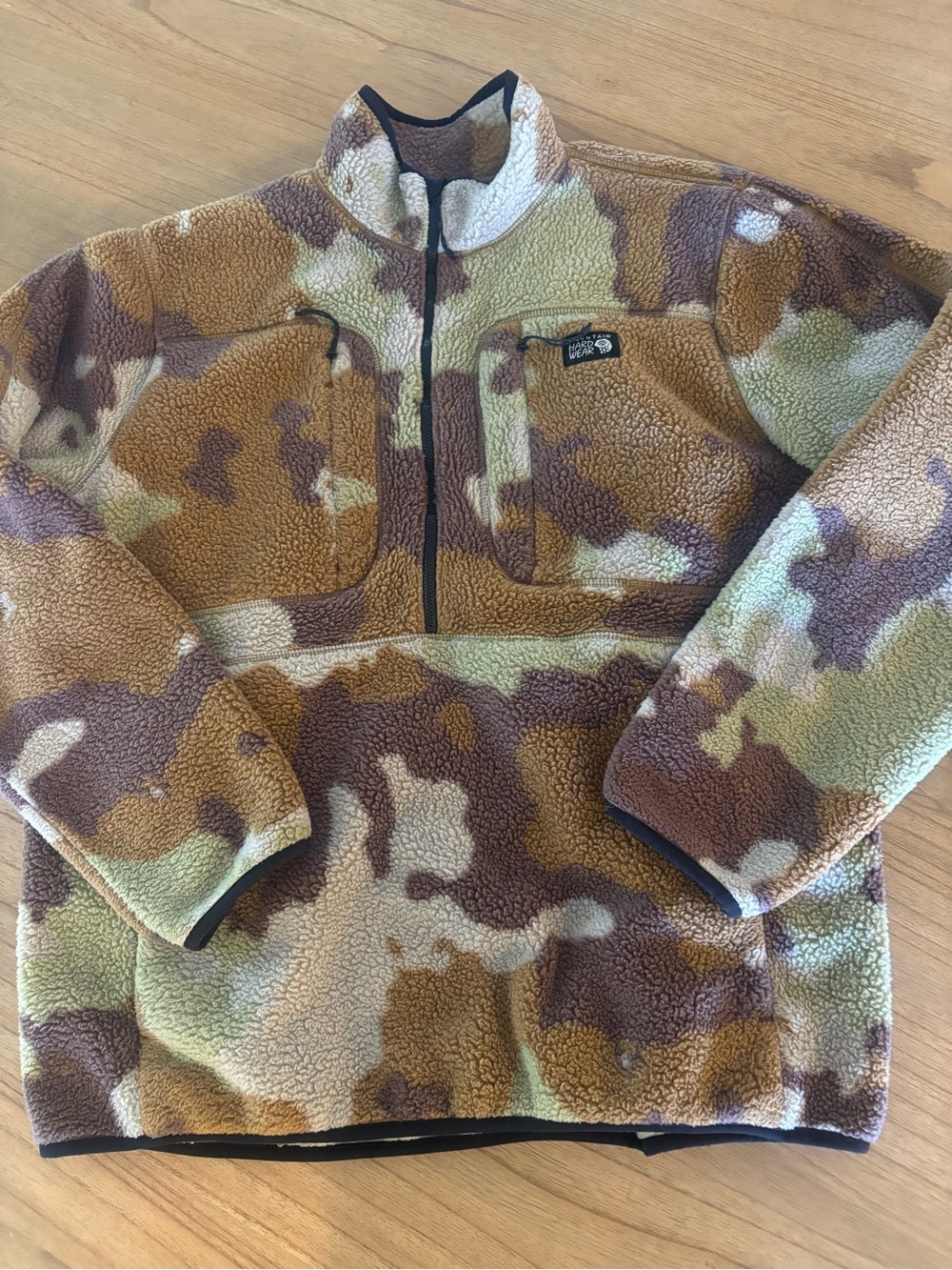NWT Mountain Hardwear HiCamp Camo 1/2 Zip Long Sleeve Fleece Jacket Men’s XL
